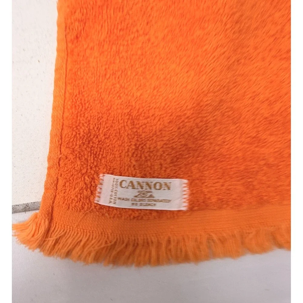 Vintage Groovy Orange Butterfly 6pc Towel Set Cannon JC Penney Utica Rare